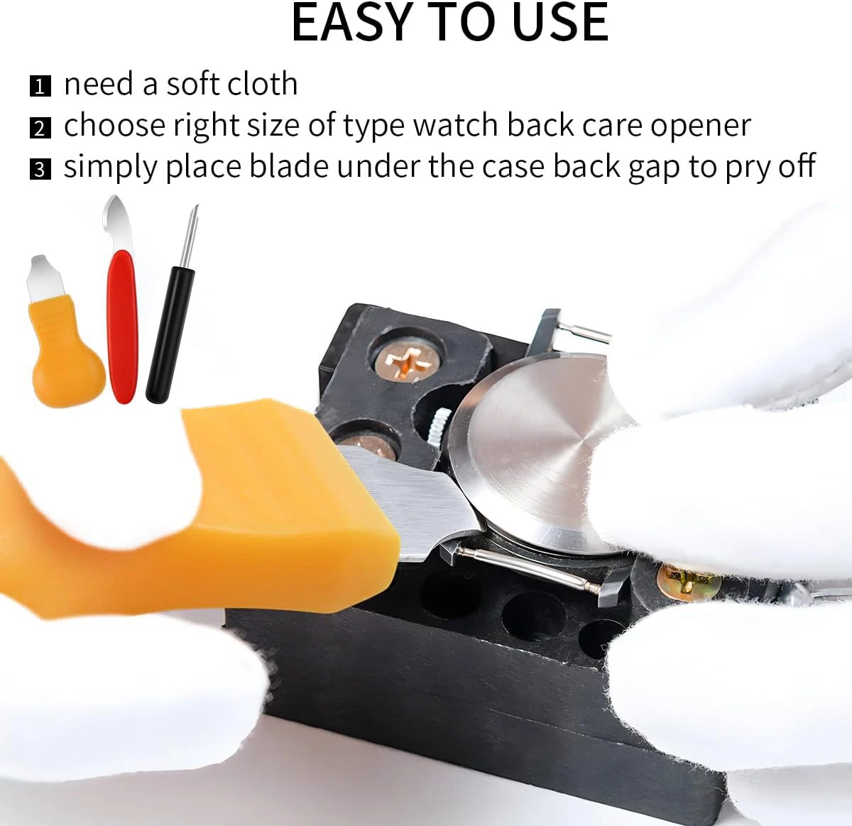 3 шт., набор инструментов для замены батареи для часов, задняя крышка, открывалка для снятия ножа, инструмент для замены батареи для часов, аксессуары