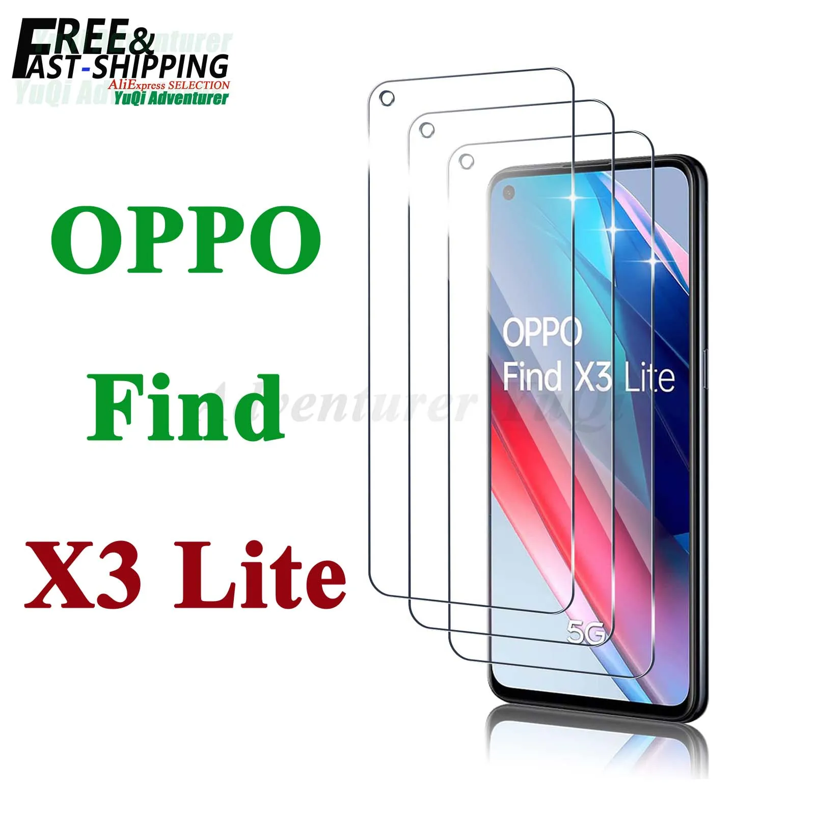 Screen Protector For OPPO Find X3 Lite, Tempered Glass SELECTION Free Ship HD 9H Transparent Clear Anti Scratch Case Friendly