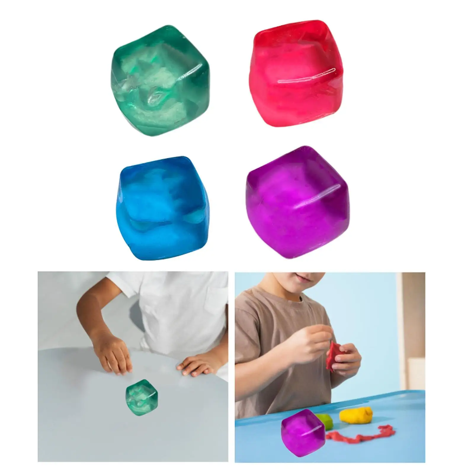 Ice Cube Squeezing Toy Stress Relief Toy Birthday Gift Basket Filler Relaxing Toy Sensory Toy Calming Toys for Adults Kids Teens