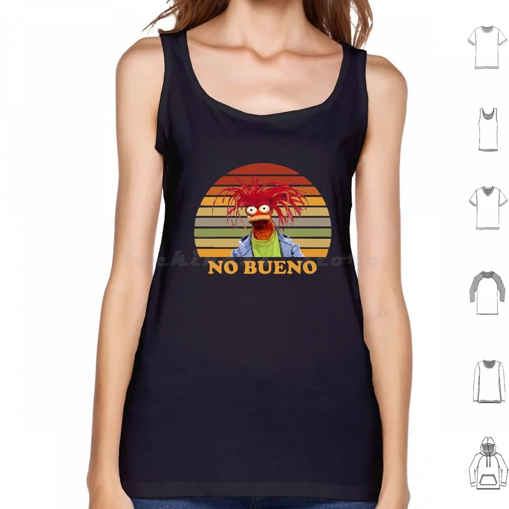 King Prawn-No Bueno Tank Tops Print Cotton Jim Henson Meme Show Show No Bueno Okay The King Prawn King Prawn