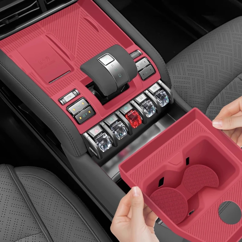 フォーミュラ・レオパード・タイタン3、バオ3、タイ3用シリコン製ウォーターカップパッド、センターコントロールギアシフトパネル保護カバー、車内インテリア