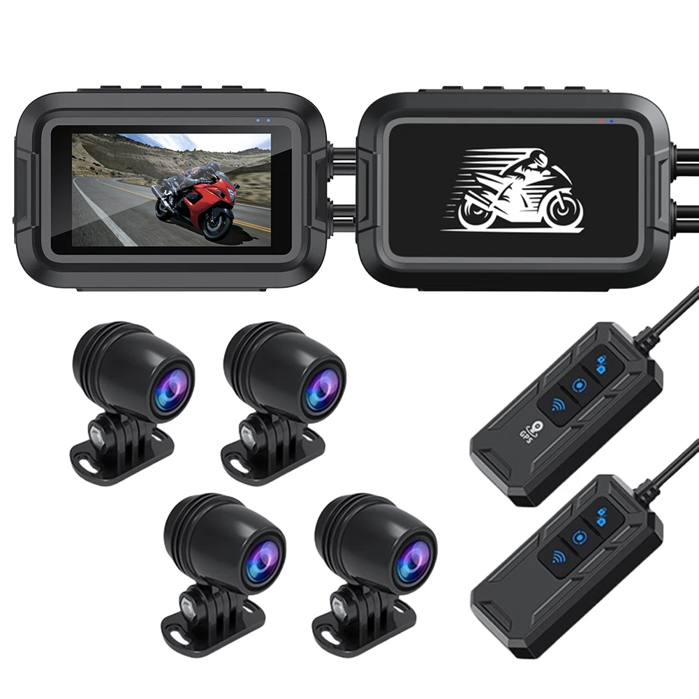 Dual 1080P Motorcycle DVR Motorbike Video Recorder Black Box Parking Monitor Front Rear View Dual Lens Motorcycle DVR Dash Cam