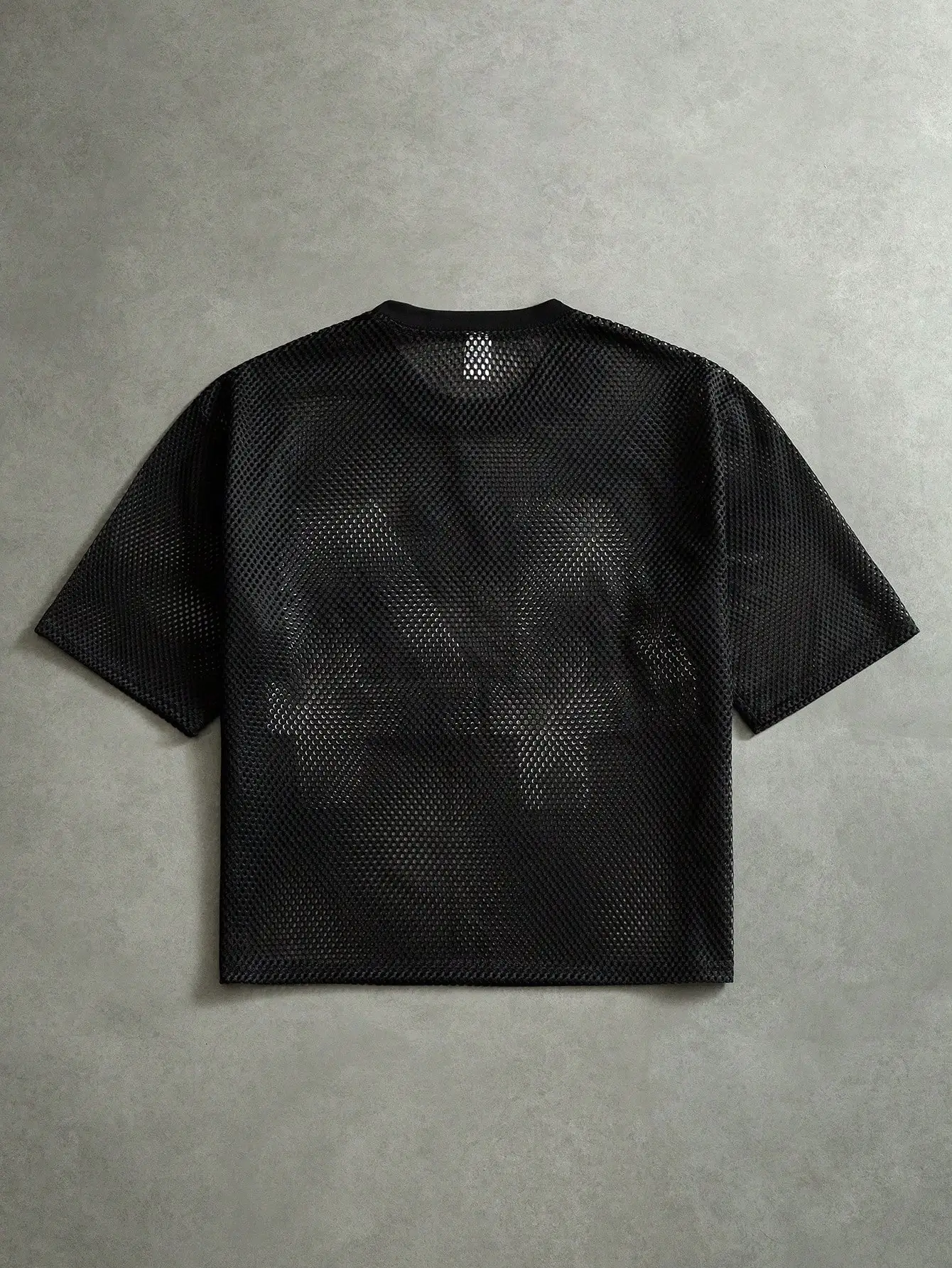 DIYIE Herren Mesh Openwork Bedrucktes Kurzarm-T-Shirt Jugendliches Streetwear Kurzarm-T-Shirt Sportlicher Stil Kurzarm-T-Shirt – Detail 7