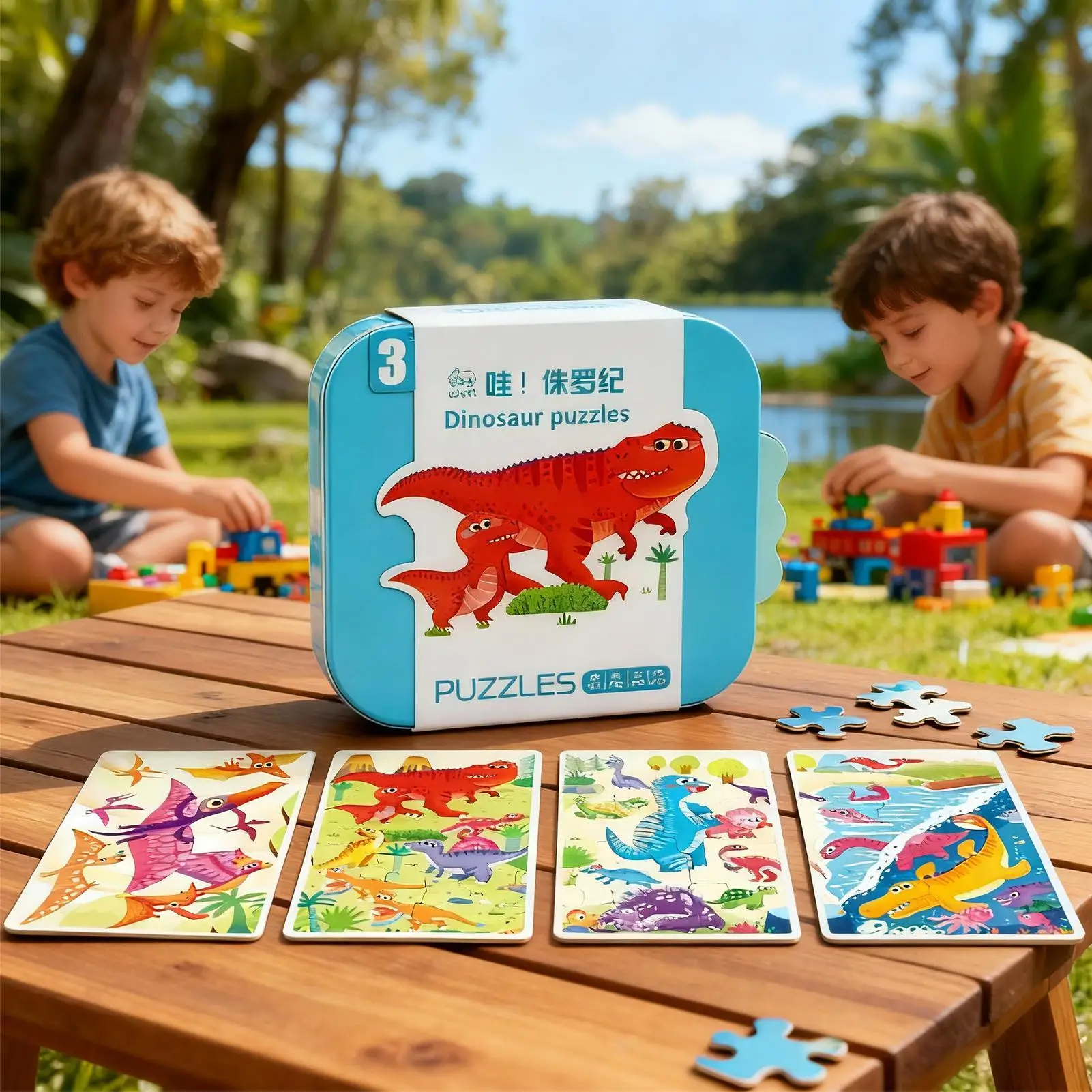 Kinder-Puzzle, pädagogisches Cartoon-Brettspiel, pädagogische Puzzles für 3–5 Jahre alte Jungen und Mädchen, Weihnachtsstrumpffüller, Reisen