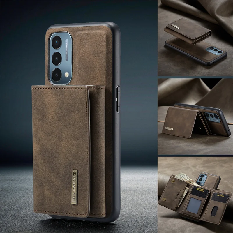 Simple leather multi-function card anti-drop mobile phone case for OnePlus Nord N20 5G Nord N200 Nord 2  1+Nord 2 1+Nord N200