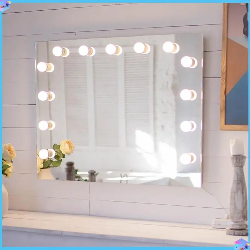

A43T 3 Modes Colors Makeup Mirror Light LED Touch-Dimming Vanity Dressing Lamp Bulb USB 12V Make Up Mirror Wall Lamp