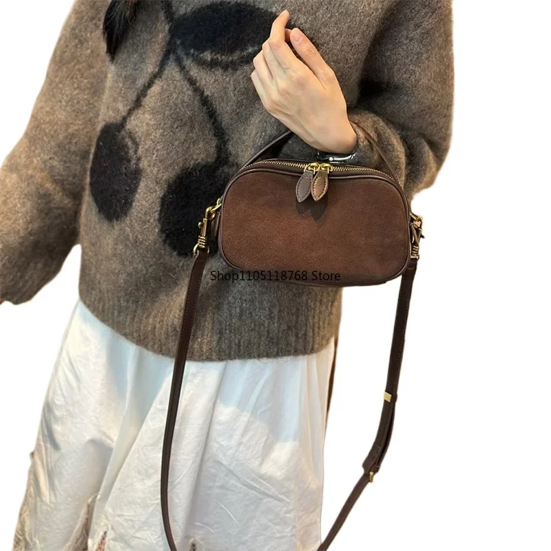 

Сумка через плечо в корейском стиле, популярная горизонтальная квадратная сумка, нишевые замшевые дизайнерские сумки, высококачественные сумки на плечо