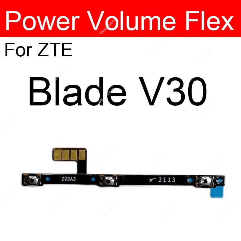For ZTE Blade V30 Vita V40 Vita V40S V40 V41 V50 V60 Vita Design Smart Power Volume Side Button Flex Cable Replacement Parts