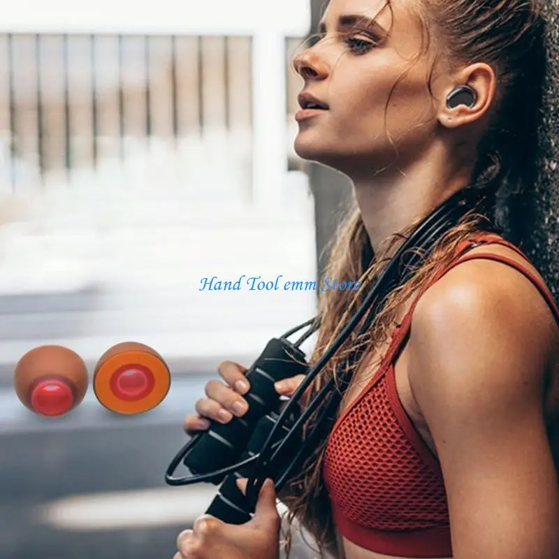 H37F Double Color C Shaped Ear Cushions With Memory Foam For Wireless Earbuds Sweatproof Design Precise fit Improved
