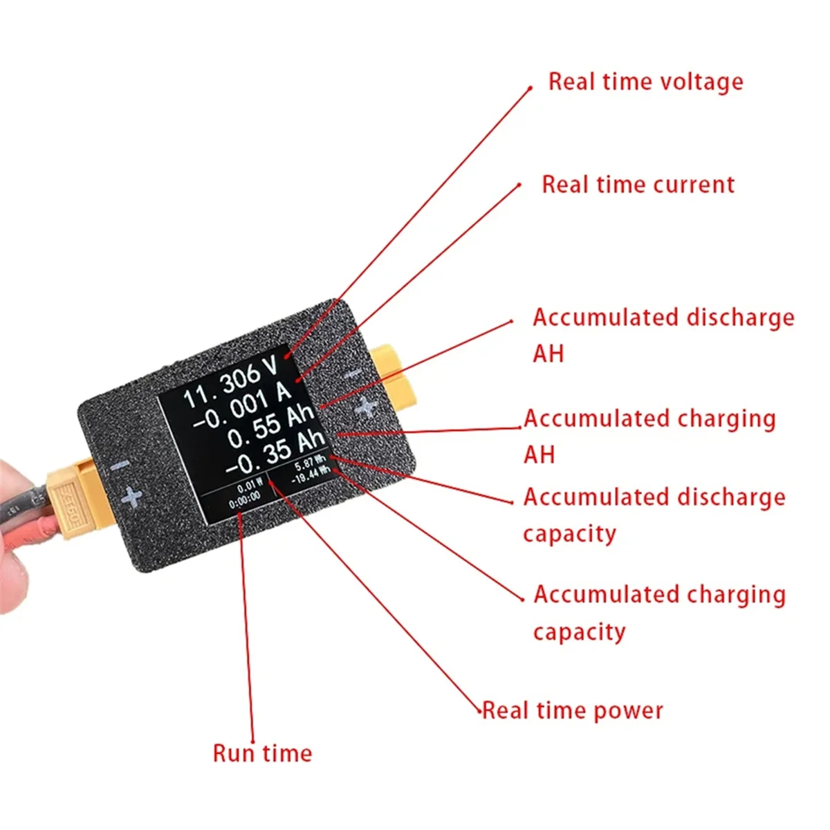 X09ANew 25A 0-150V Bidirektionale DC Spannung Strom Power Analysator RC Ladegerät Lade Entladen Tester Watt Meter