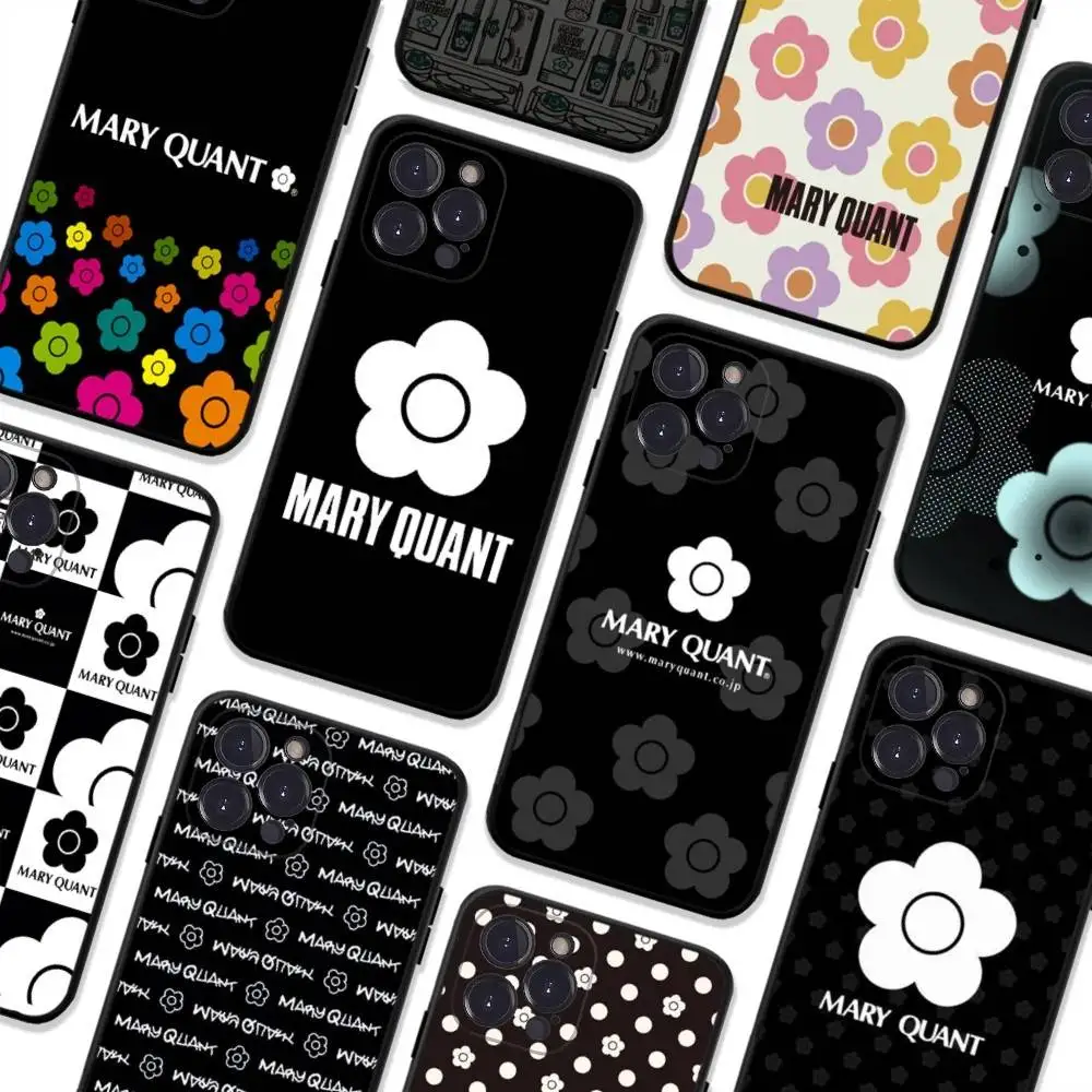 

Fashion M-Mary Q-Quant For IPhone 17 16 15 14 13 12 11 Pro Max 13 17Air Shockproof Soft Phone Cases Coque