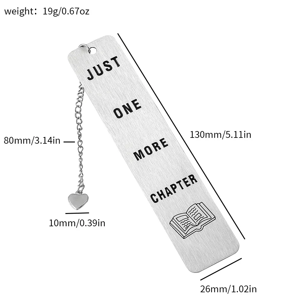 Marque-livre en acier inoxydable avec pompon, pendentif en métal, fournitures de lecture, accessoire pour la rentrée scolaire