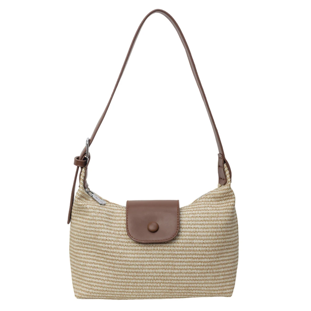 Grand Sac à Bandoulière Tissé ChimCrossbody avec Sangle Réglable pour Femme, Été Initié