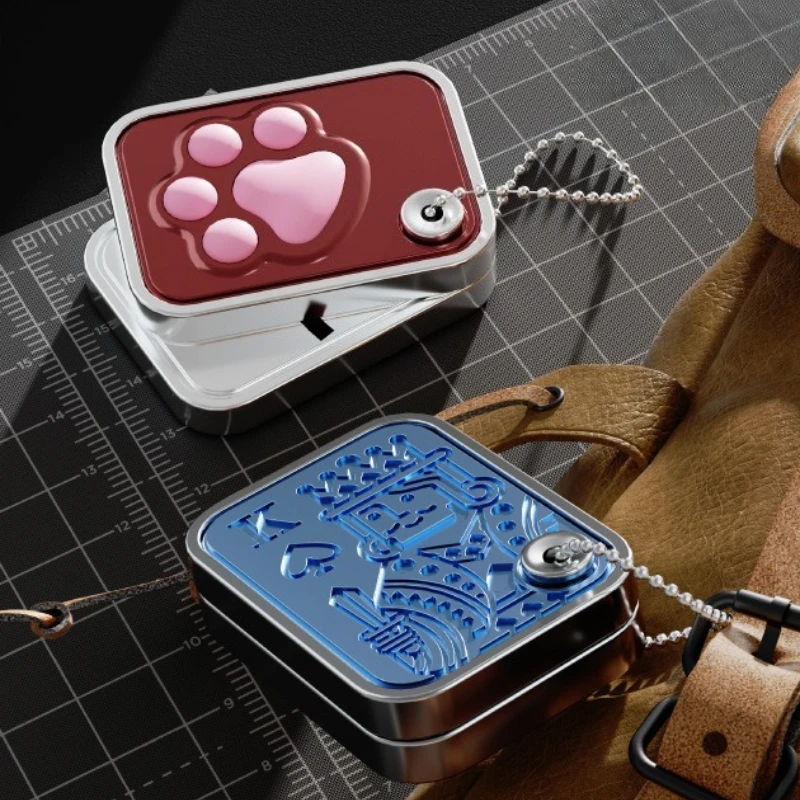 Fidget Mechanical Slider Magnetic Push Card Clicker Pushing Plate Haptic Coin EDC Stress Relief Sensory Toy Adults Anti Anxiety