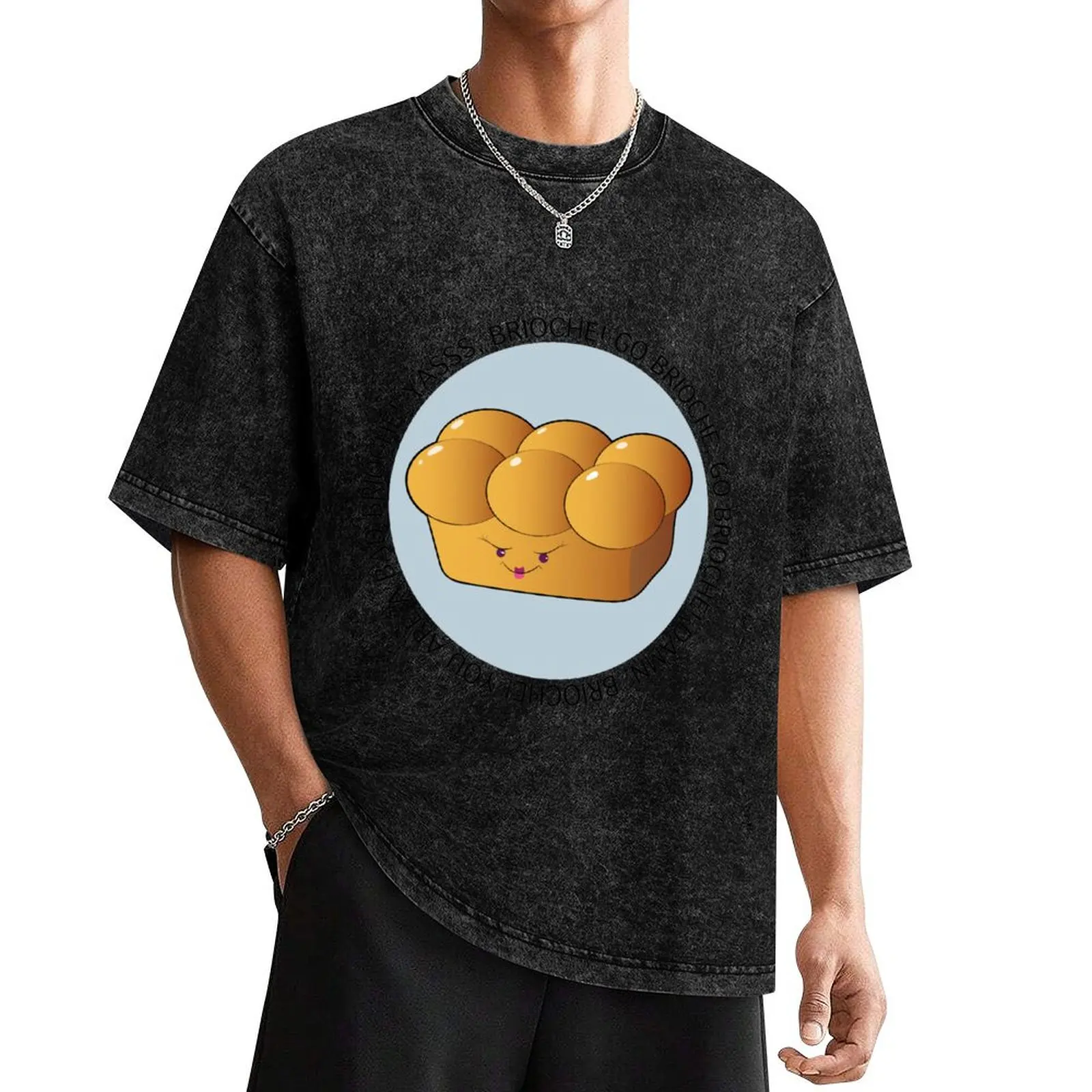 Yassen, Brioche! T-Shirt Streetwear Kurzarm-T-Shirt Herren-T-Shirt