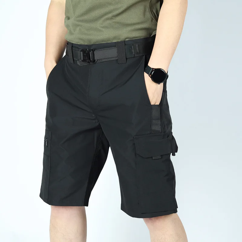 Summer Tactical Shorts Men's Outdoor Breathable and Wear-resistant Camo Five-point Pants Overalls Multi-pocket Training Shorts