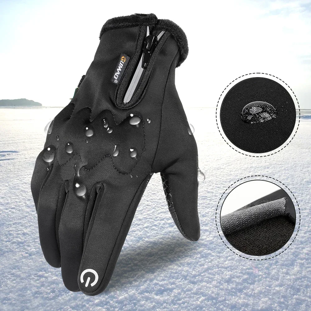 Winter Motorcycle Gloves Thermal Touch Screen Windproof Anti-skid Protective Gear for Sport Motorbike Cycling Riding Skiing Bike
