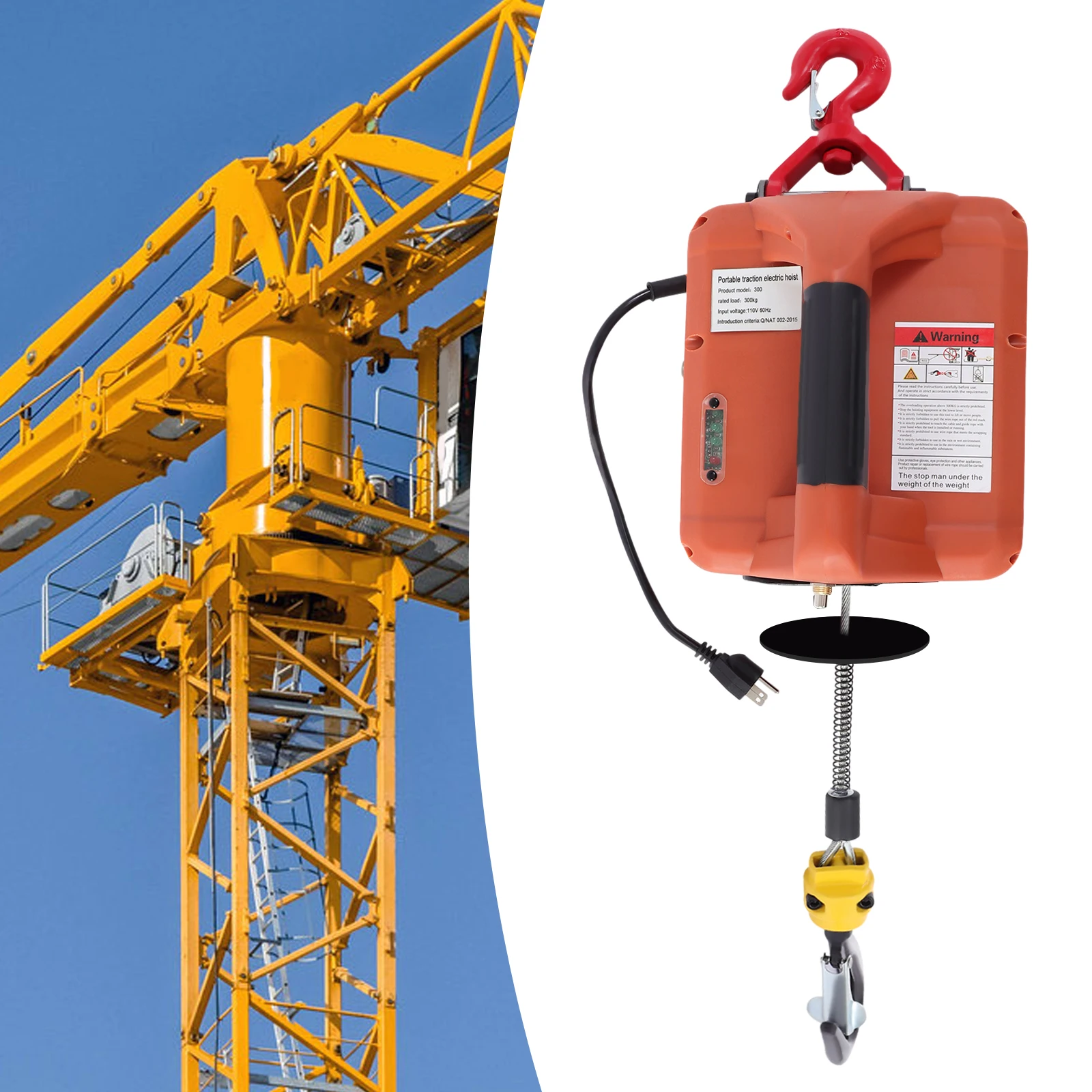 

Промышленная сверхмощная электрическая лебедка емкостью 1100 фунтов — пульт дистанционного управления с двойным управлением, концевой выключатель безопасности и 360° ° Вращающийся крючок