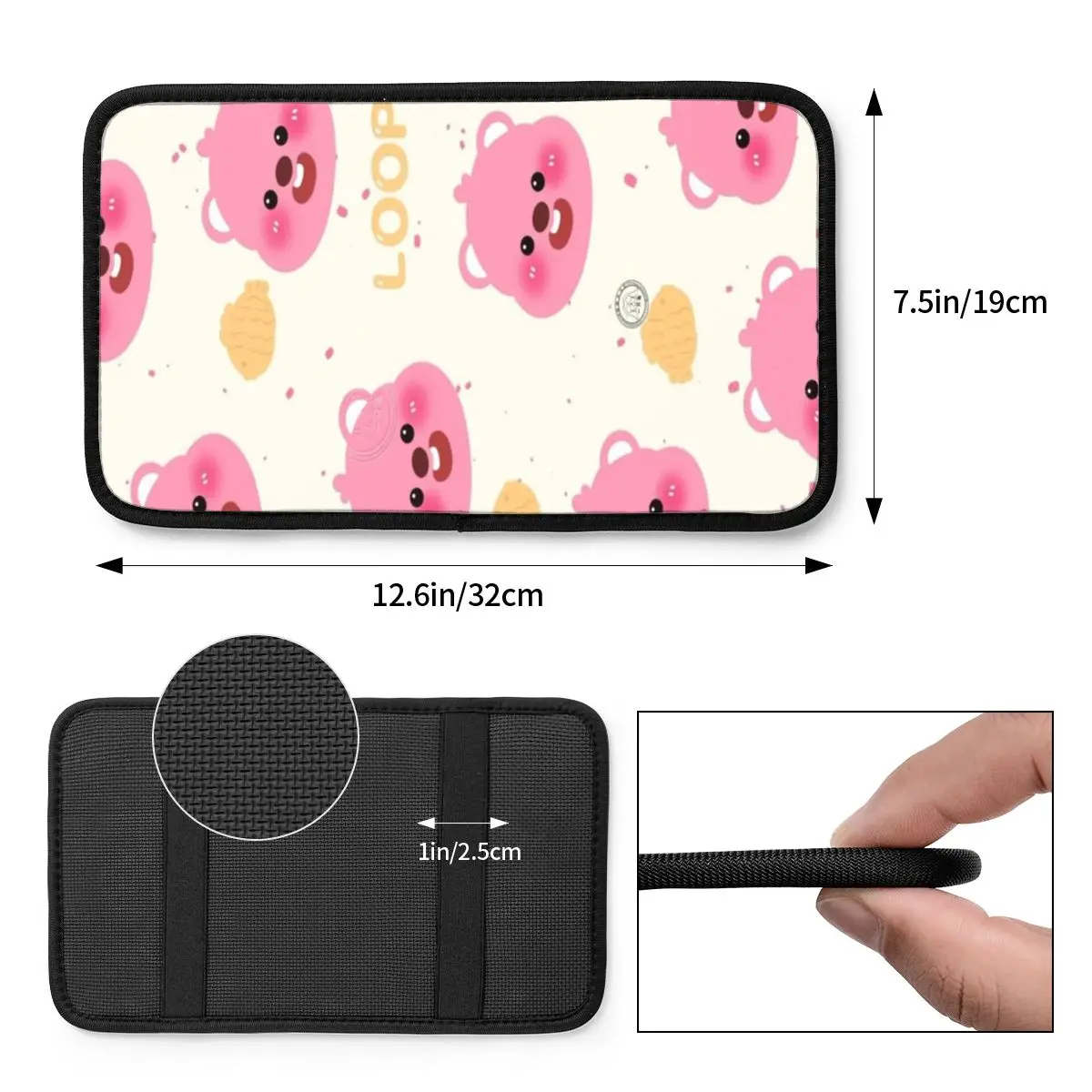 Loopys Korea Zanmang Car Armrest Cover Mat Universal Center Handle Box Pad Cushion Four Seasons Car Interior Accessories