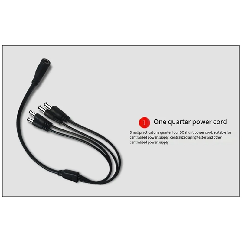 

DC 1 In 4 Power Cable 1 In 4 Out Branch Cable 12V To Centralized Power Supply Monitoring Camera Replacement Parts