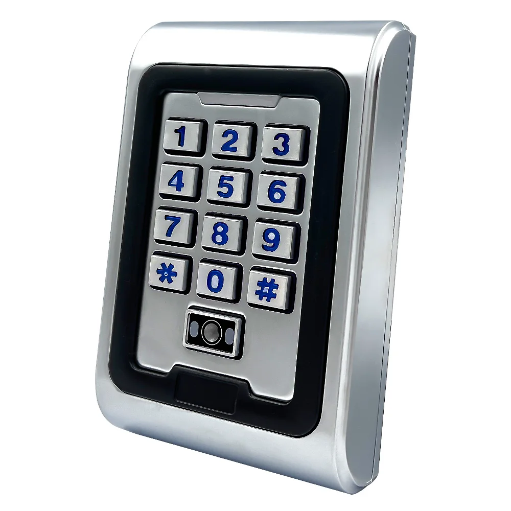 Waterproof Standalone Metal Keypad With RFID Reader Outdoor 13.56Mhz IC Dynamic QR Code Lock Scanner Door Access Control System
