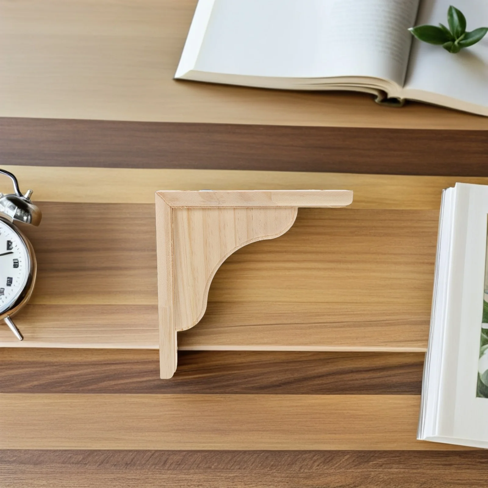 2 قطعة قوس الرف الثلاثي الخشب Corbels لم تنته دعم قابل للطلاء للأرفف العائمة جدار جبل خزانة المطبخ