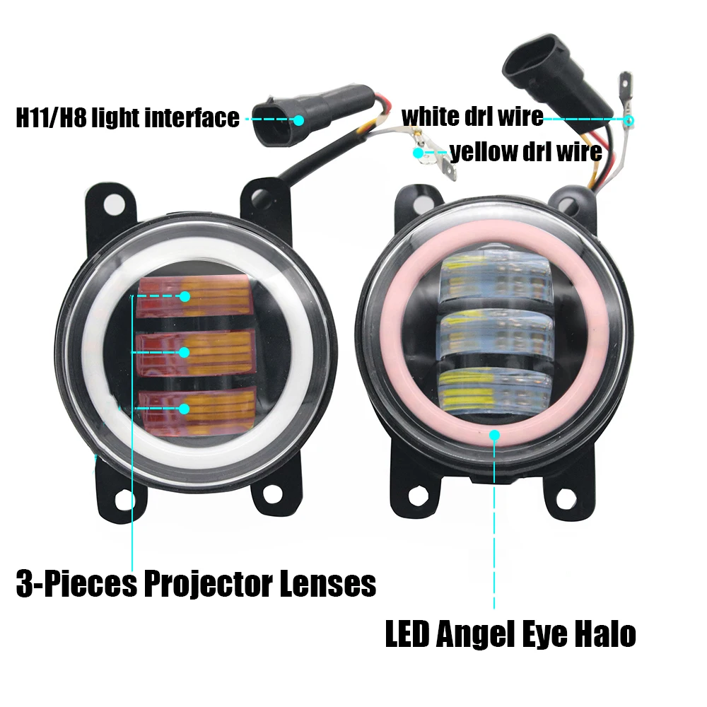 Feu antibrouillard Led pour Suzuki Swift 5, Swift Sport 2017 2018 2019 2020 2021 2022, clignotant PTF, œil d'ange, anneau Halo DRL