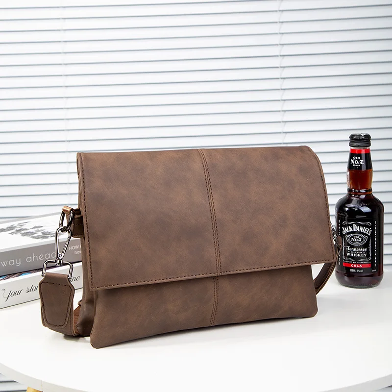 

Men's stitching car sewing shoulder bag casual street travel crossbody bag simple business multifunctional shoulder bag