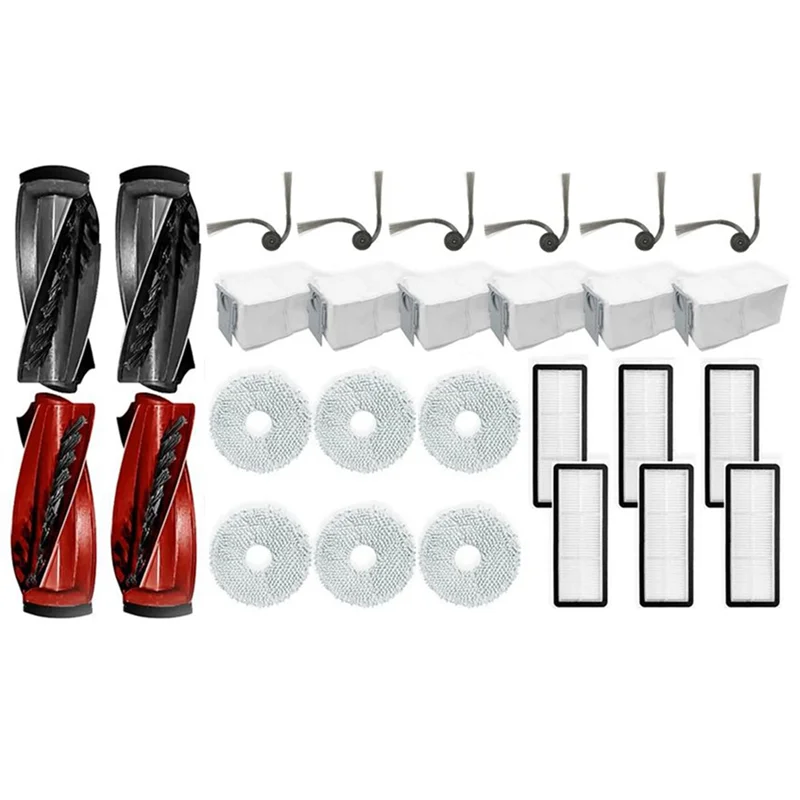 

A83G-Compatible For Roborock Qrevo Curv/P20 Pro Replacement Parts Accessories Hepa Filter Mop Cloth Dust Bag Main Side Brush