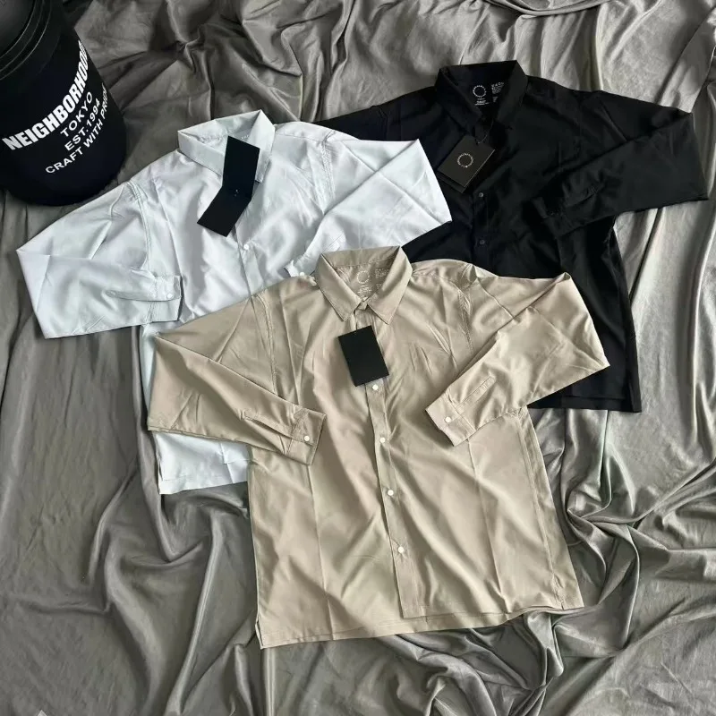 

Long Sleeve Yamatomichi Print Label Shirt Japan Men Women High Quality Thin Anti-wrinkle Quick Dry Loose Sunscreen Shirt Clothes