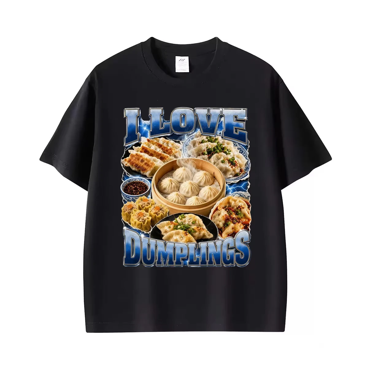 I Love Dumplings Funny Meme Graphics T Shirt Gift Men Women Fashion Aesthetic Oversized T-shirt Summer Tops 100% Cotton T Shirts