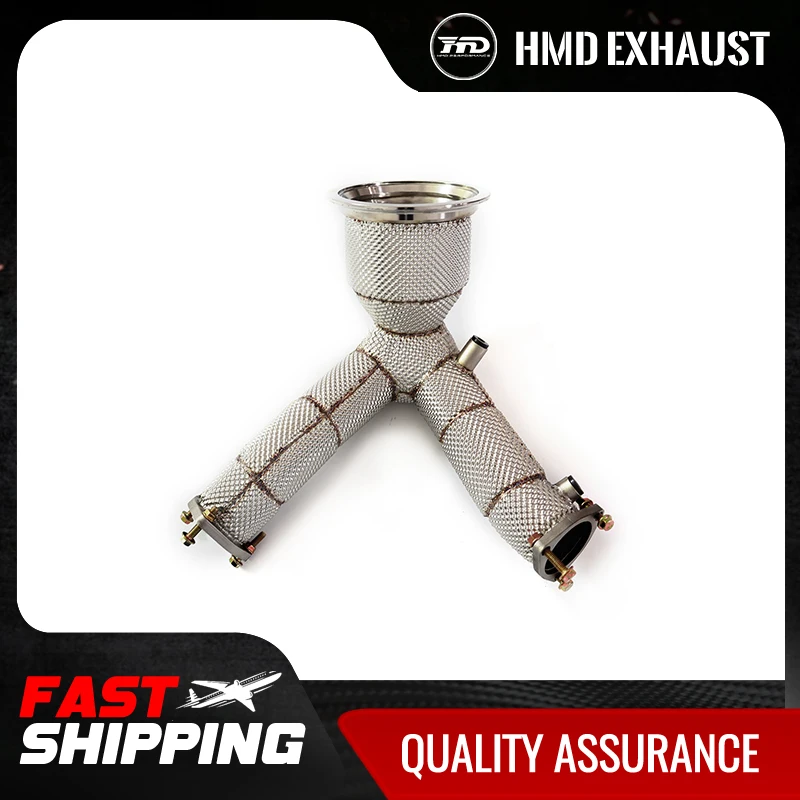 

HMD Exhaust System High Flow Performance Downpipe for AUDI A8 D5 3.0T 2018-2023 with heat shield