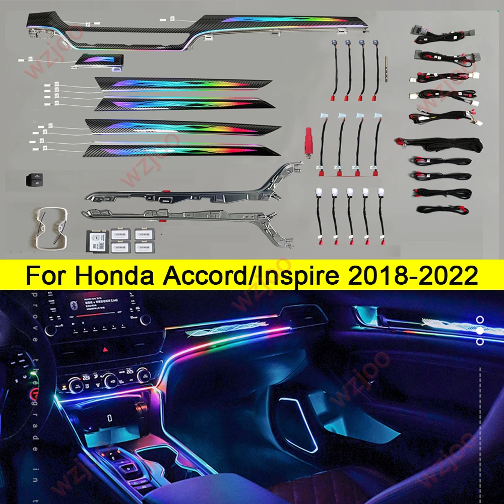 Auto led light atmosphere light strip dynamic lamp interior ambient lighting For Honda accord 2018-2022 tweeter glow cover