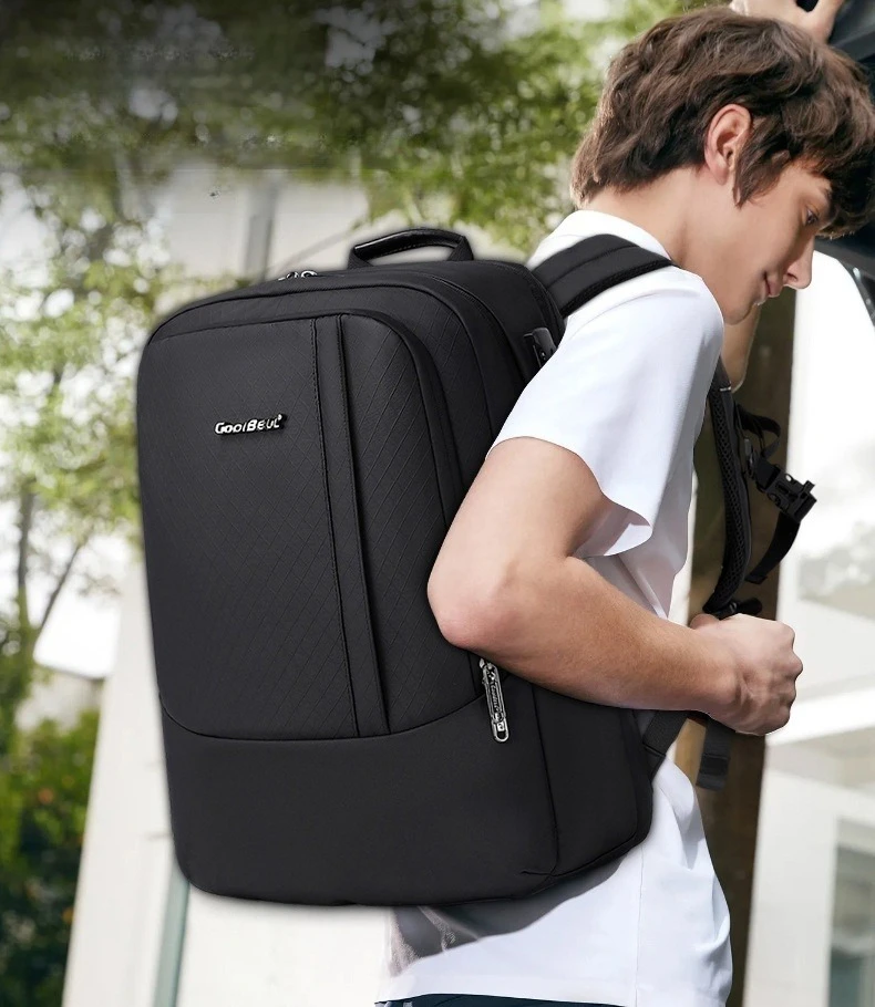 Zaino da uomo Borsa per computer da uomo alla moda Zaini da viaggio di grandi dimensioni di design Laptop da 15,6 pollici per borsa da studente maschio Sport