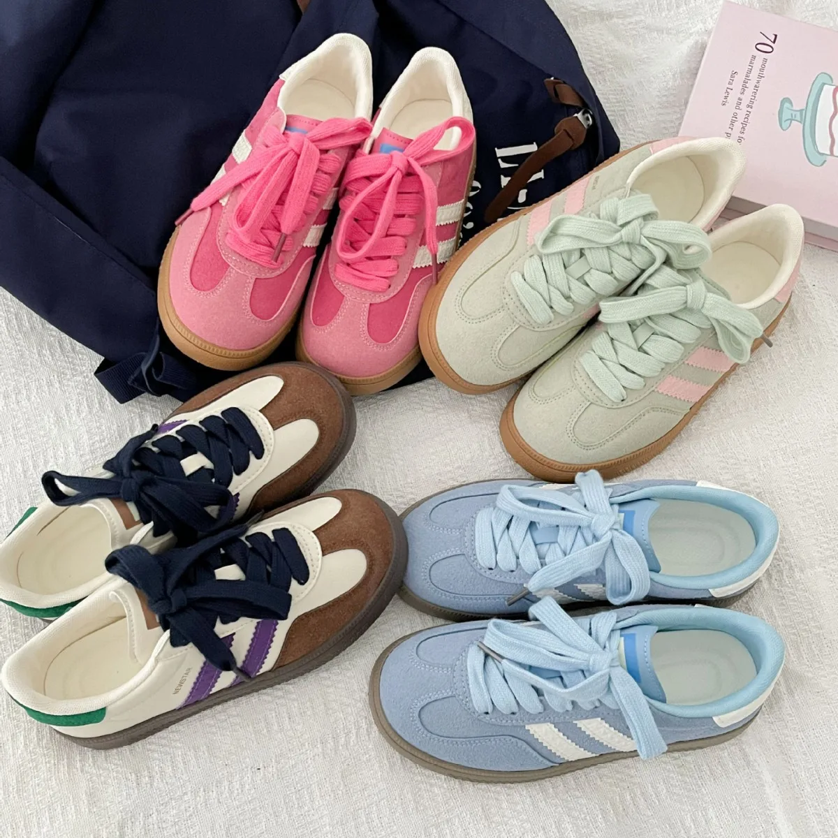 

Women Shoes Summer New Soft Bottom Breathable Casual Board Shoe Soft sole Lace Up Student Sneakers Walking Flats Shoes for Women