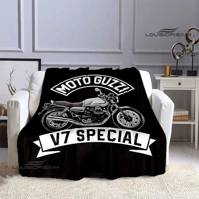 Guzzi motorcycle logo printed blankets children's warm blanket soft and comfortable blanket home travel blanket birthday gift