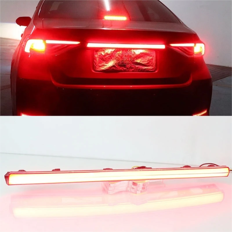 

For Toyota Corolla 2019-2020 LED Through Taillights Modified Driving Brake Running Water Turn Signal DRL Rear License Plate Lamp