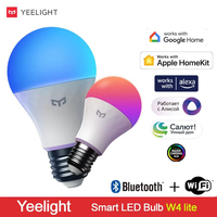 Yeelight Smart LED Bulb W4 Lite E27 BLE+WIFI 800lm 8W 2700-6500K Remote control Smart home Works on Homekit, Google, Alexa