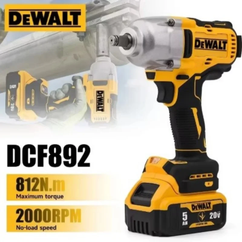 Dewalt DCF892 High Torque Brushless Impact Wrench Wireless Electric Tool 20V Battery Cordless Power for Home Improvement