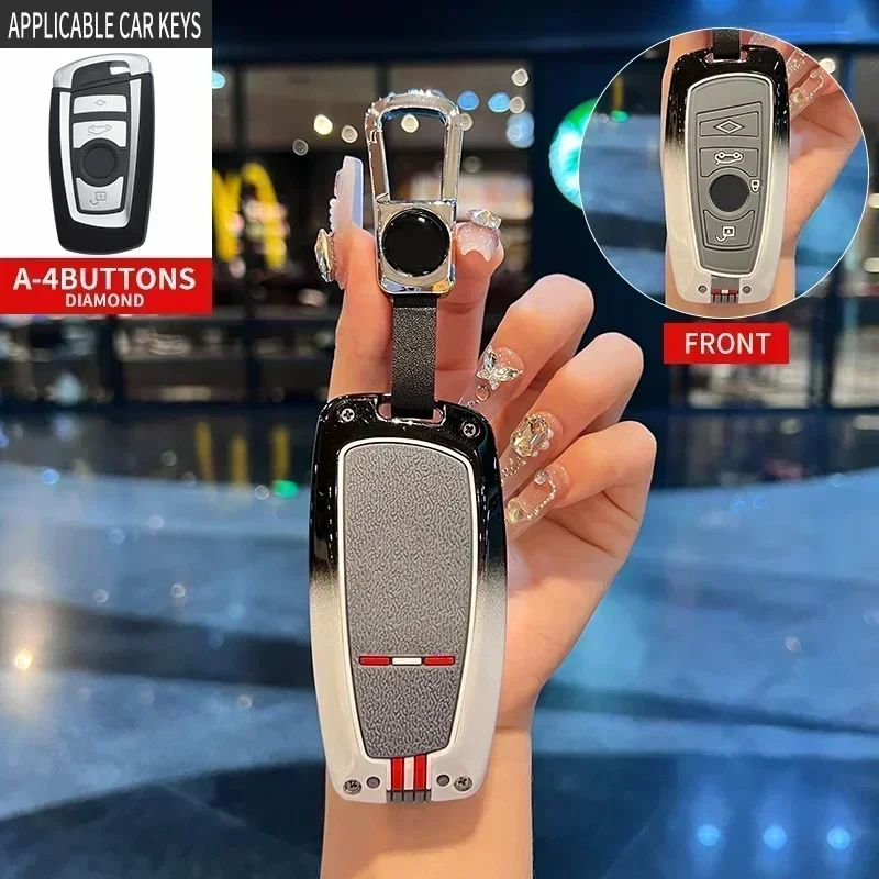 

Alloy Car Key Case Cover Protector Shell for BMW 1 3 5 7 Series X1 X3 X4 X5 F10 F15 F16 F20 F30 F18 F25 M3 M4 E34 Accessories