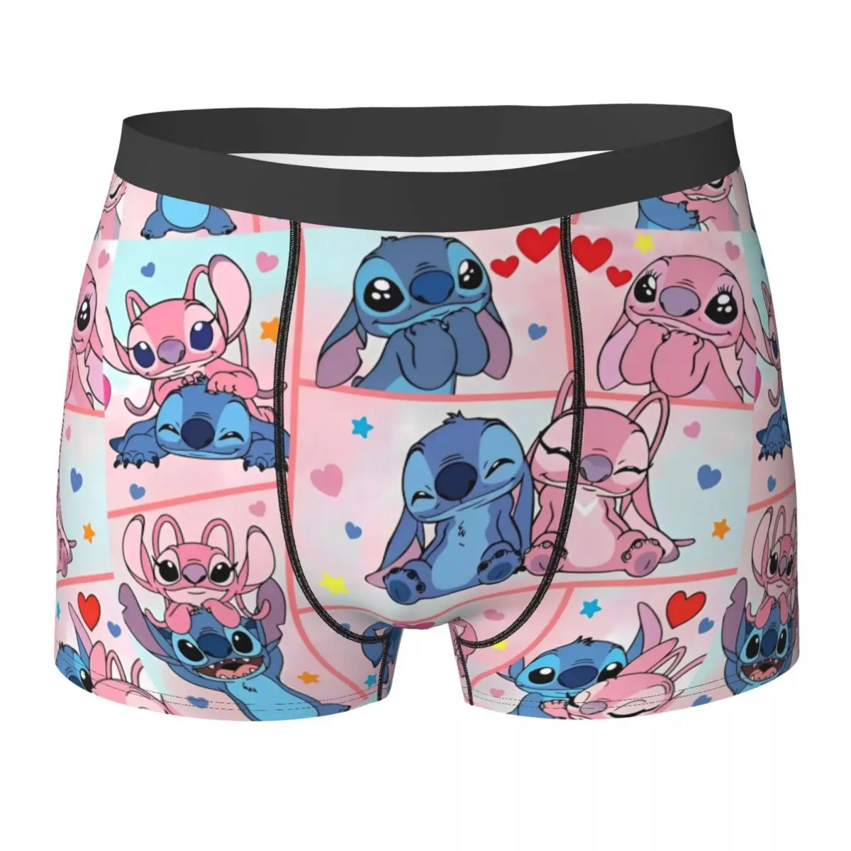

Kawaii Lilo And Stitch Print Underwear Men Panties Pattern Elastic Boxer Shorts Trenky Boxer Brief Plus Size