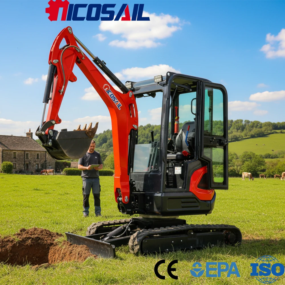 

2.5 Ton Mini Crawler Excavator CE Certified Euro 5 Compact High Efficiency for Farm Garden Construction Site