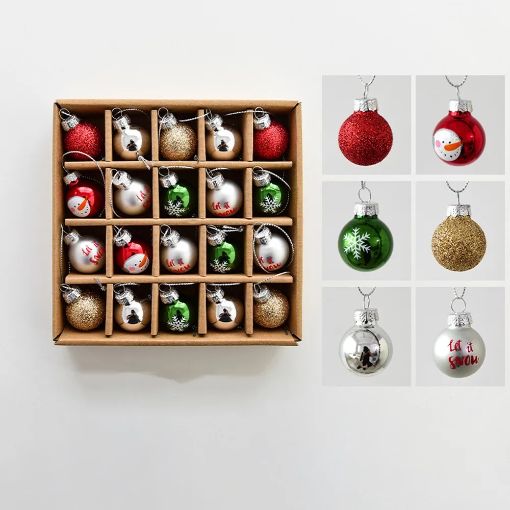 

Painted Glass Christmas Ball Ornaments Hanging Glitter Christmas Tree Decoration Handmade DIY Christmas Balls Christmas Party