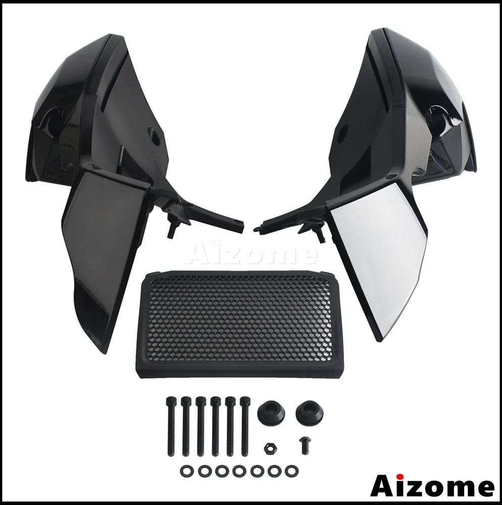 Extended Chin Spoiler Set Front Fairing Lower Cover Air Deflector For Harley Street Road Glide  FLHX FLTRX 24+FLHXSE FLTRXSE 23+