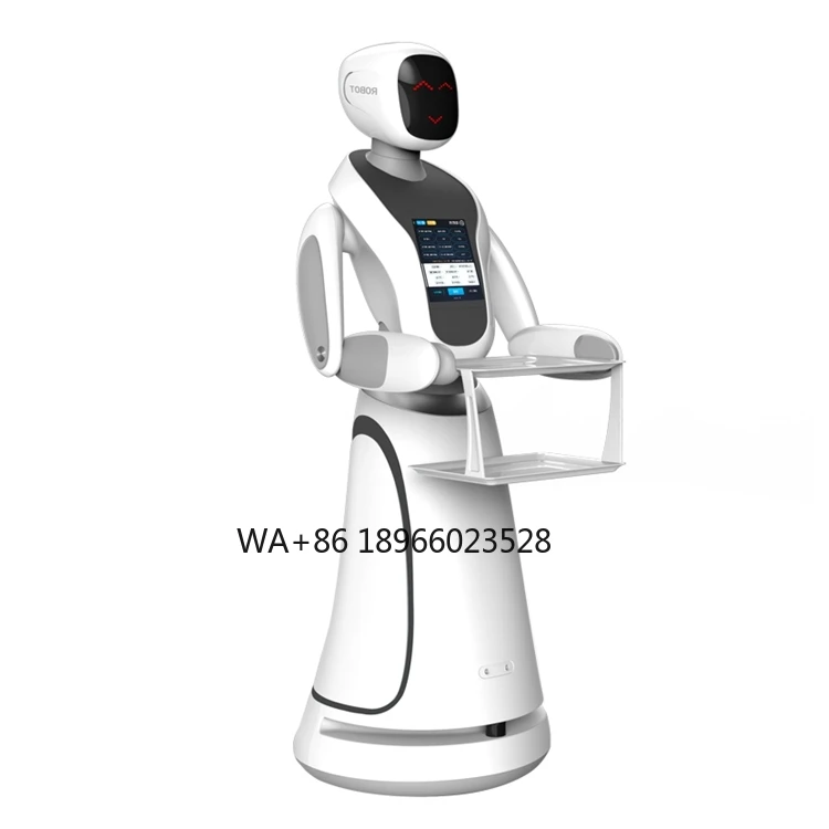 China Professional Manufacture Intelligent Restaurant Waiter Robots  Selling Cheap Custom  AI Smart Intelligent Robot In Restaur