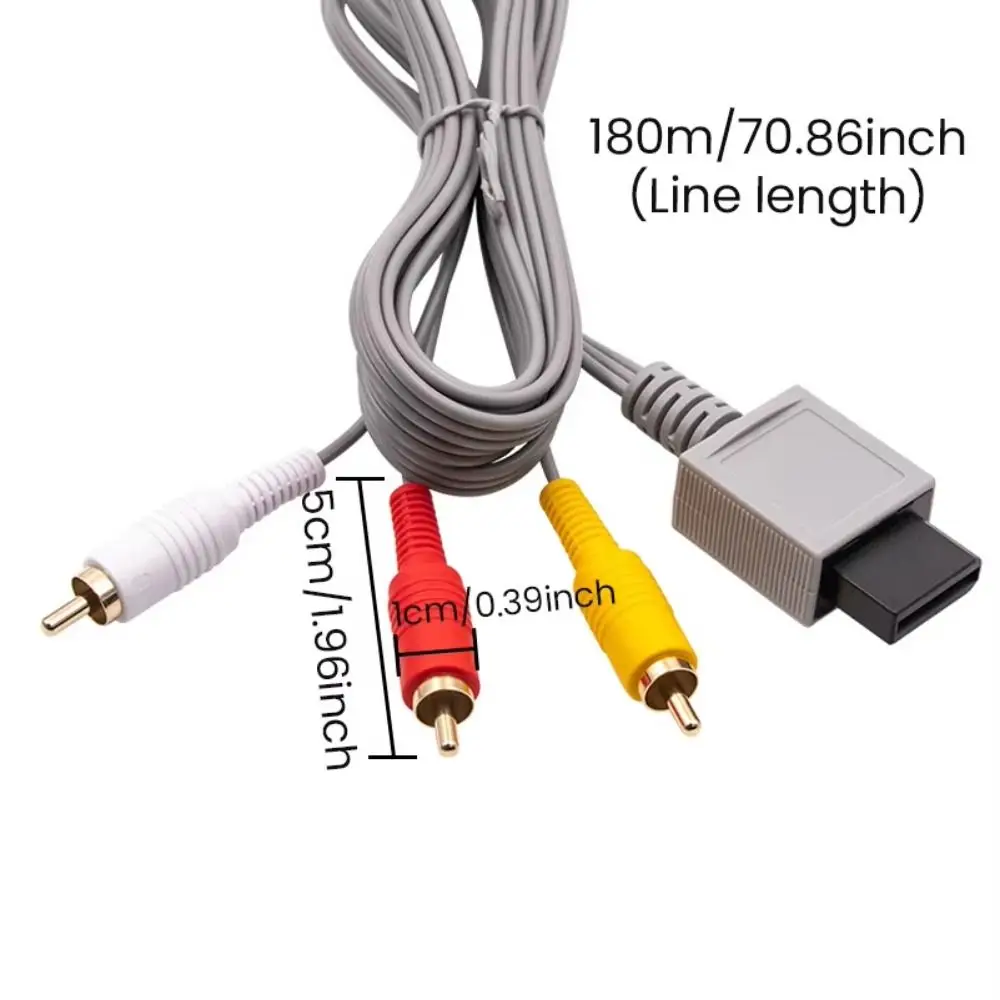 3 in 1 Audio Video AV Adapter Fast Charging Multifunctional AV Cable for Wii Wii U Universal 1.8m Audio Video TV Connector Cable