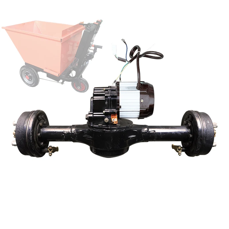 

110cm 1300W Electric Golf Car Differential Rear Axle 160 4 Hole Drum Brake Pure Copper Coil Motor 1:33 Scale Steel/Iron