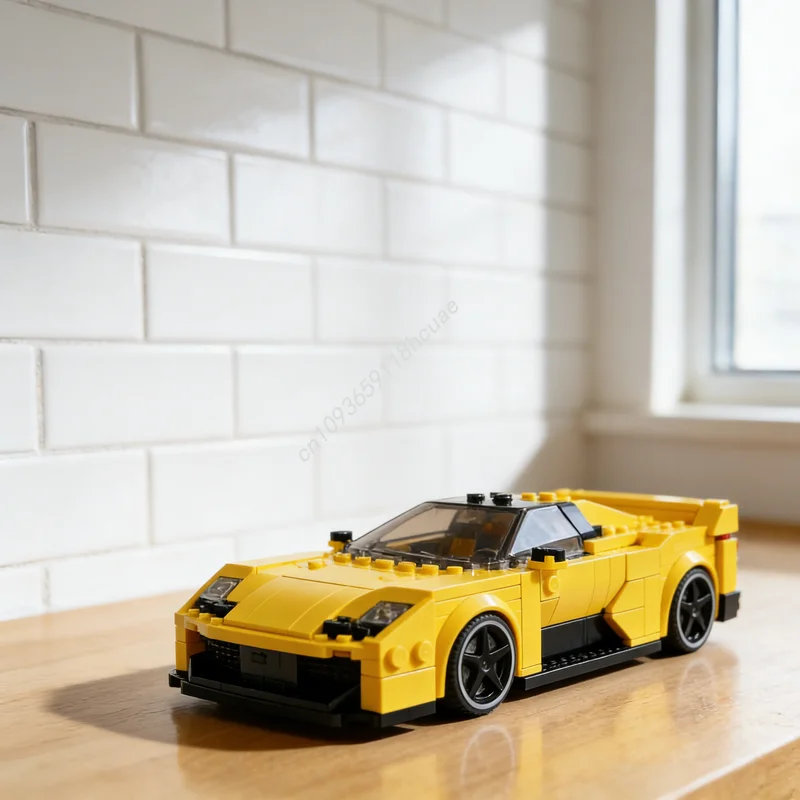 

295 деталей MOC Конструктор «Город Чемпионов» (Феррари), развивающая игрушка-конструктор для самостоятельной сборки, идея для креативного рождественского подарка