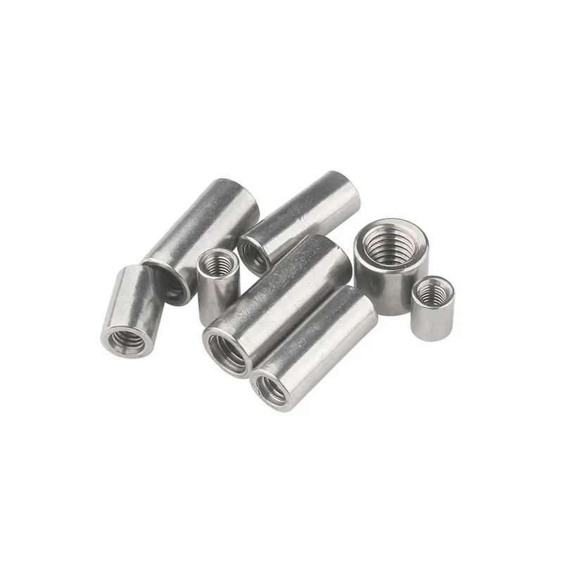 

M3-M16 304 Stainless Steel Extended Cylindrical Nut / Hex Coupling Nut for Threaded Rod Connection (2-50Pcs)