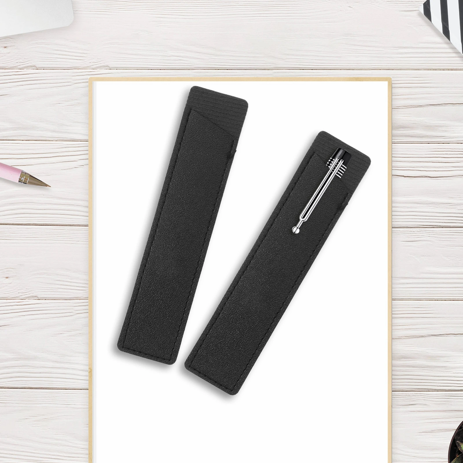 

10Pcs Pen Holder Case Hospital Staff Gifts Lightweight PU Material Practical Design Pen Sleeve Decorative Pencil Sleeve